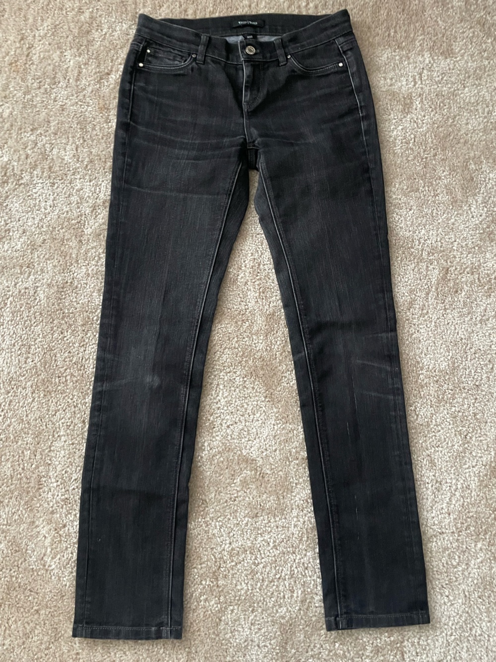 White House Black Market Noir Slim Leg Denim Womens Size 2